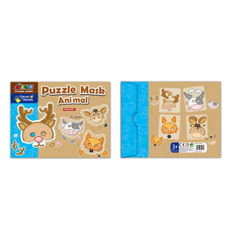 Puzzle Momki Mască animale  