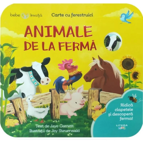 Bebe invata. Animale de la ferma. Carte cu ferestruici