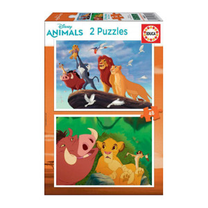 Puzzle Educa din 2 x 48 piese - The Lion King