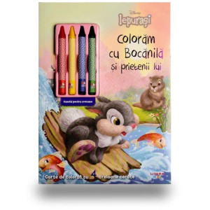 Disney. Iepurași. Colorăm cu Bocănilă și prietenii lui (conține 4 creioane cerate)