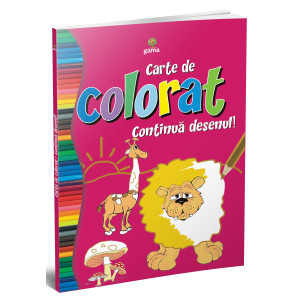 Carte de colorat continuă desenul