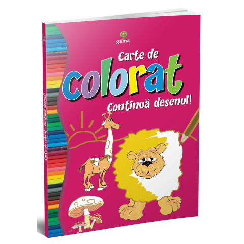 Carte de colorat continuă desenul