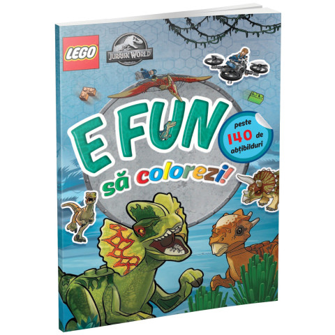 E fun să colorezi - Jurassic World (carte de colorat cu abțibilduri)