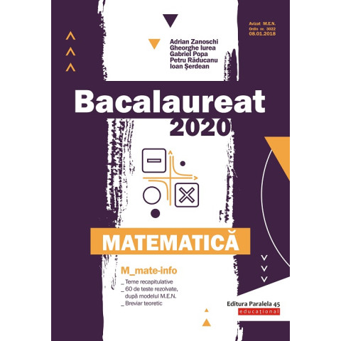 Bacalaureat 2020. Matematică M_Mate-Info