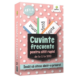 Cuvinte frecvente pentru citit rapid de la 1 la 200