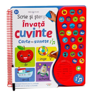 Scrie si sterge. Invata cuvinte. Carte cu sunete