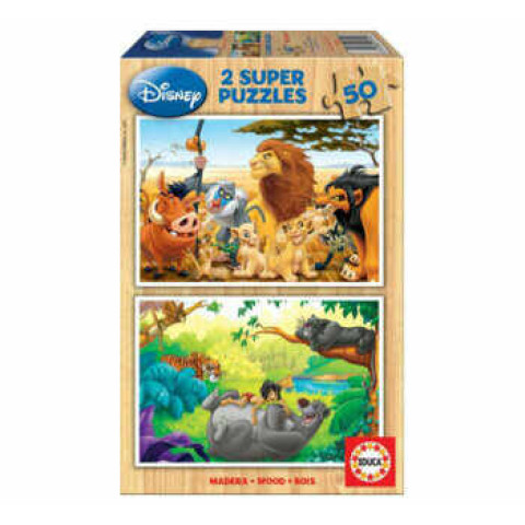 Puzzle Educa din 2 x 50 piese - Animal Friends