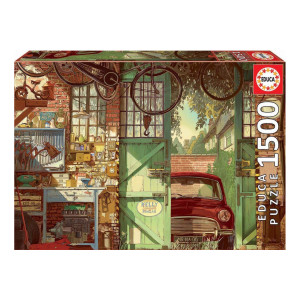 Puzzle Old garage, Arly Jones Educa cu 1500 piese