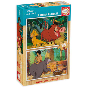 Puzzle Educa de 2 x 16 piese - Personaje Disney