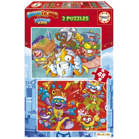 Puzzle Superthings Educa 2x100 piese de la 5 ani