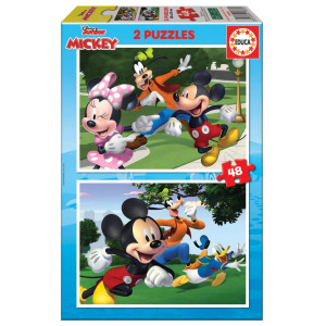 Puzzle Educa de 2 x 48 piese - Mickey și prietenii