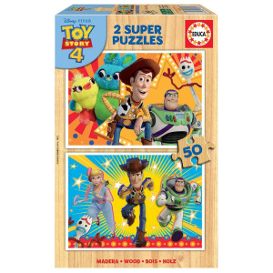 Puzzle Educa din 2 x 50 piese - Toy Story 4