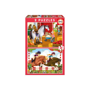 Puzzle Educa din 2 x 48 piese - Cai