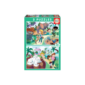 Puzzle Educa In The Zoo 2x20 piese