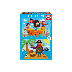 Puzzle Educa din 2 x 20 piese -Pirates