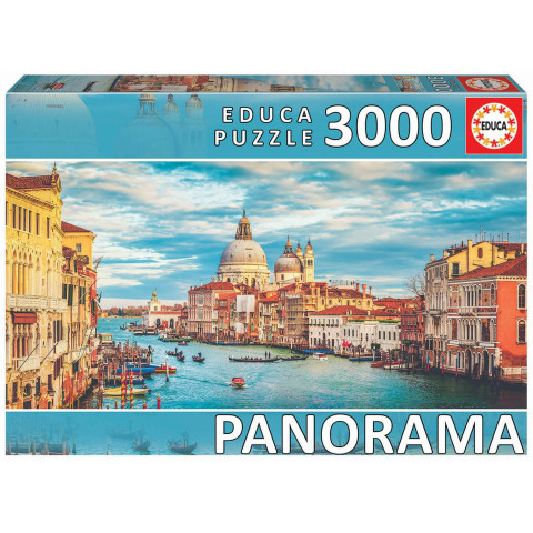Puzzle panoramic Educa de 3000 piese - Marele Canal Venetia