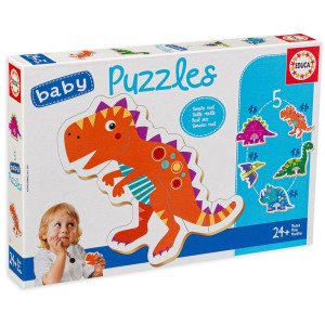 Puzzle pentru bebelusi Educa 5 in 1 - DInozauri