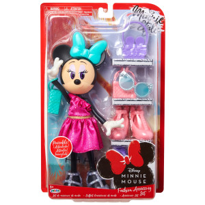 Păpușă Disney - Minnie Mouse, Set de accesorii la modă