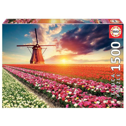 Puzzle Tulips Landscape Educa 1500 piese