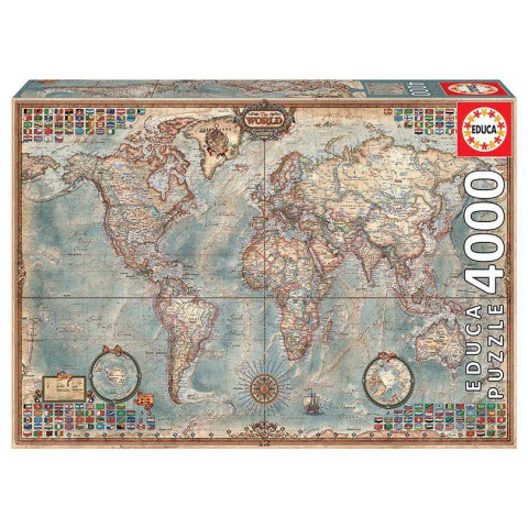 Puzzle Educa - Historic world map, 4000 piese