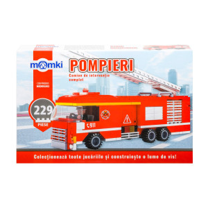 Cuburi construcție, 229 piese - Camion Intervenție