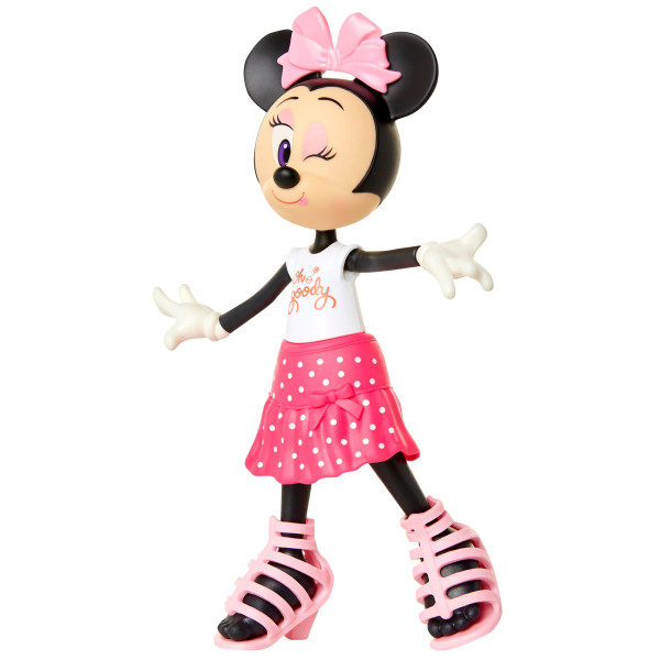 Păpușa Minnie Mouse cu fundiță roz, 24 cm