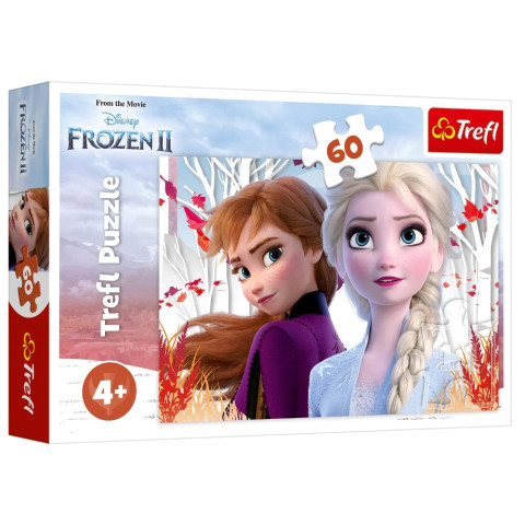 Puzzle Trefl - Frozen 2, Ana si Elsa, 60 piese