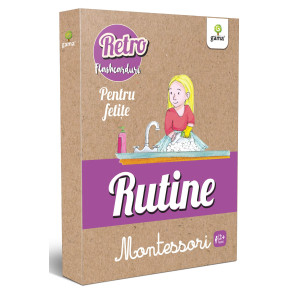 Rutine Montessori pentru fetițe. Retro-flashcarduri