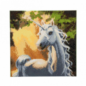 Set creativ tablou cu cristale, Sunshine Unicorn 30x30cm, Craft Buddy