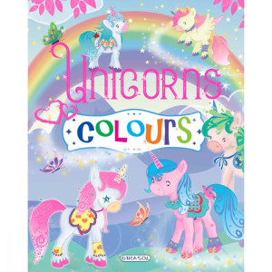 Carte de colorat. Unicorns Colours - mov