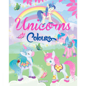 Carte de colorat. Unicorns Colours - verde