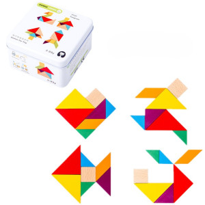 Joc seria Games for trip in cutie metalica, tangram 5123