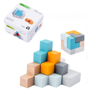 Joc seria Games for trip in cutie metalica, puzzle lemn 3D 5128