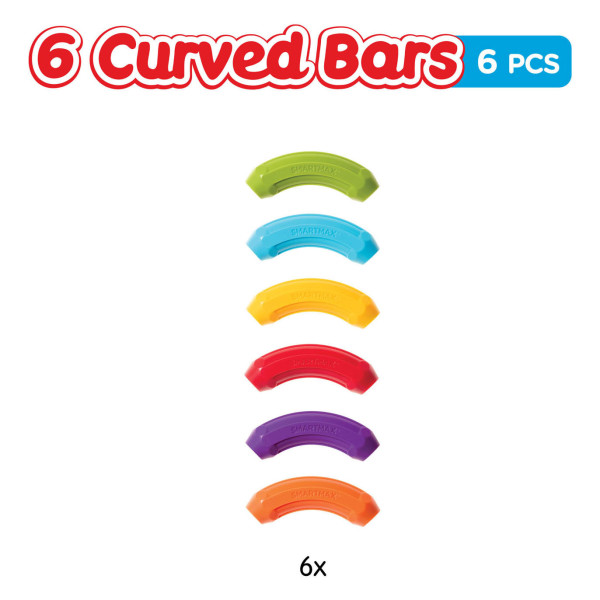 Joc magnetic Smart Max, XT-Box of 6 curved bars, set cu 6 piese curbate, Smart Games