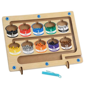 Joc Montessori - labirint magnetic sortare culori și numere