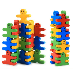 Joc Montessori - construcție figurine lemn - Balance
