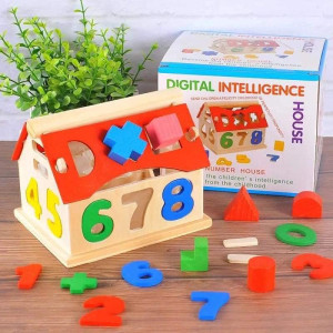 Joc Montessori - casuță sortare forme și numere