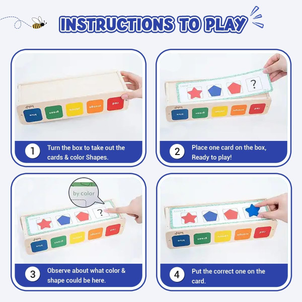 Joc Montessori - învățare și sortare forme și culori