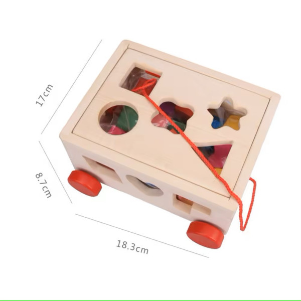Joc Montessori - mașinuță sortare forme și culori 