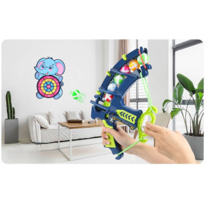 Joc interactiv tip darts cu arc, 5 bile cu scai si tinta Elefant