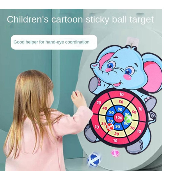 Joc interactiv tip darts cu arc, 5 bile cu scai si tinta Elefant