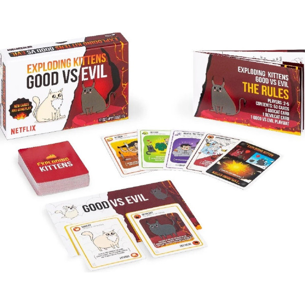 Joc de societate: Exploding Kittens. Bine vs. Rău Joc de societate: Exploding Kittens. Bine vs. Rău