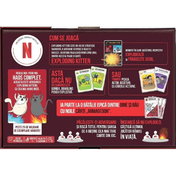 Joc de societate: Exploding Kittens. Bine vs. Rău Joc de societate: Exploding Kittens. Bine vs. Rău