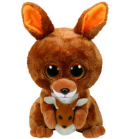 Jucărie de pluș TY - Beanie Boos, Cangurul Kipper, 24 cm