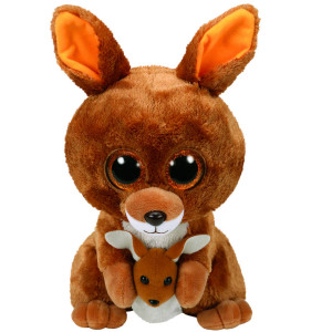 Jucărie de pluș TY - Beanie Boos, Cangurul Kipper, 24 cm