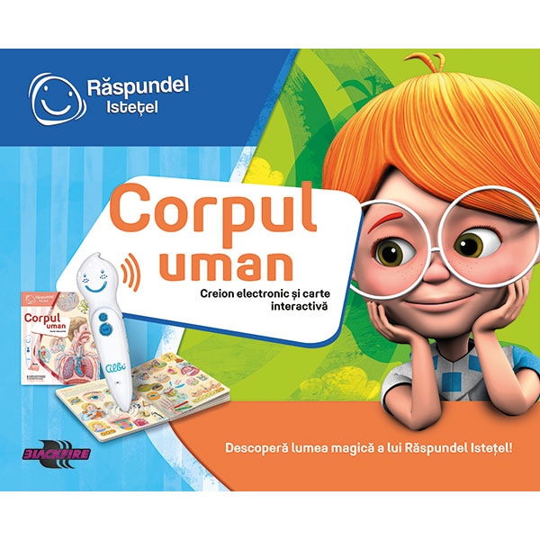 Pachet carte interactivă și creion RASPUNDEL ISTEȚEL: Corpul uman  Pachet carte interactivă și creion RASPUNDEL ISTEȚEL: Corpul uman