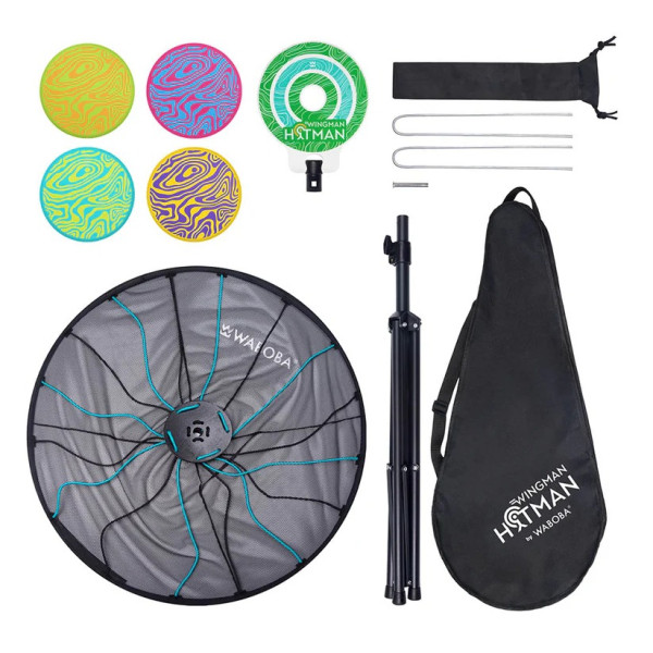 Joc de aruncat la tinta cu 4 discuri din silicon - Hitman Frisbee target game