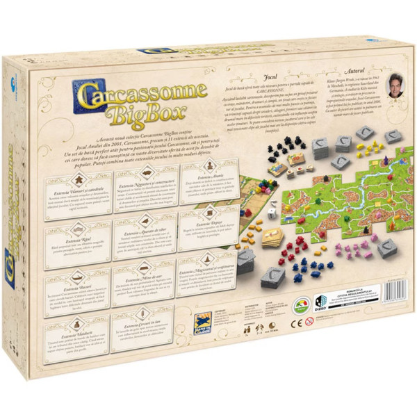 Joc de societate CARCASSONNE Big Box 6 LIN0628, 7 ani+, 2-8 jucatori