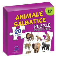 Puzzle pentru podea - Animale sălbatice - 3-6 Ani