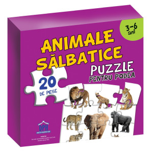 Puzzle pentru podea - Animale sălbatice - 3-6 Ani